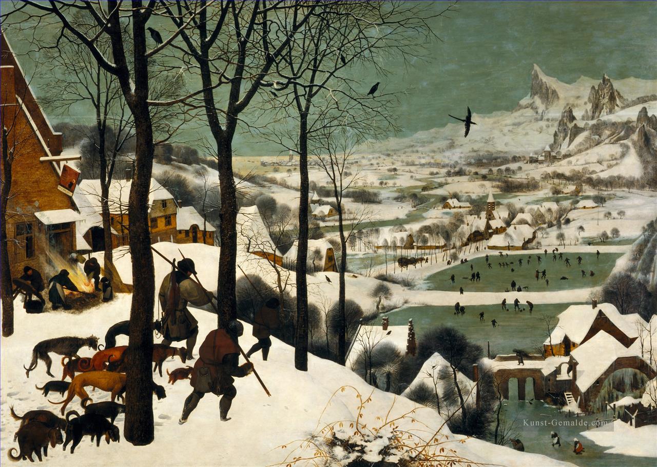 die Jäger im Schnee Flämisch Renaissance Bauer Pieter Bruegel der Ältere Ölgemälde